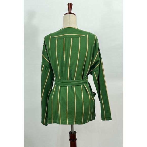 ACE & JIG Sz S Small Green Cactus Stripe Sail Alexa Cardi Jacket Cardigan - Picture 4 of 8